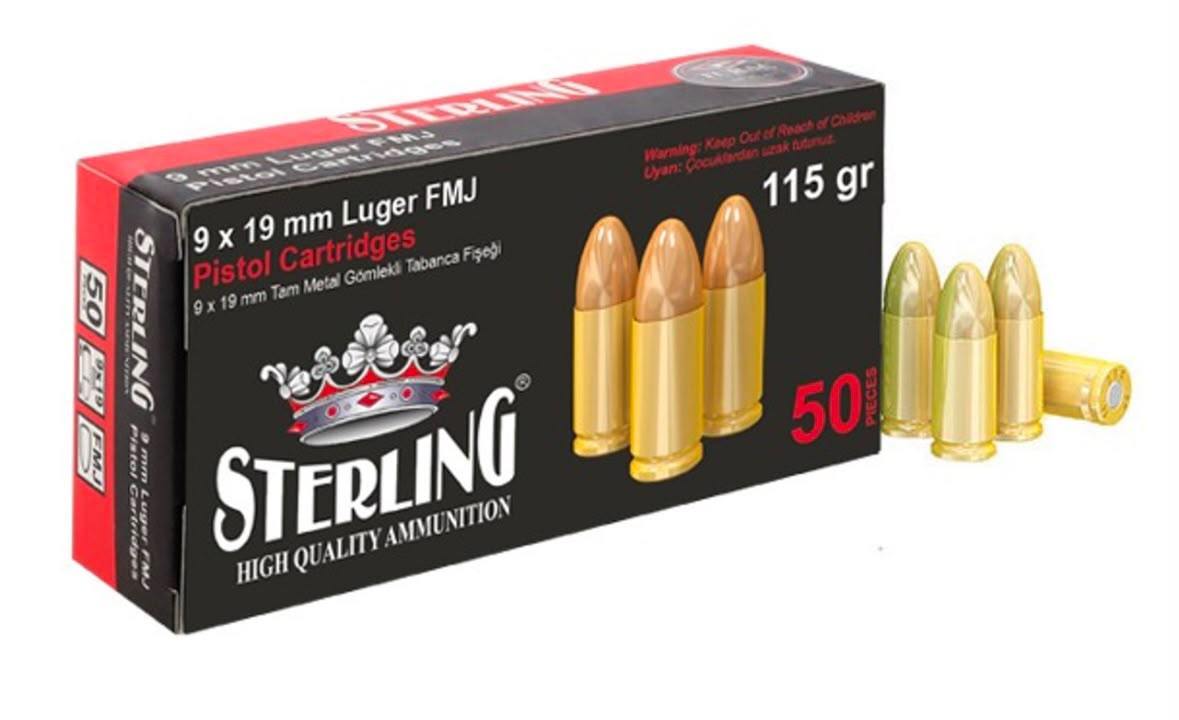 Munición 9x19 mm Luger FMJ 115gr